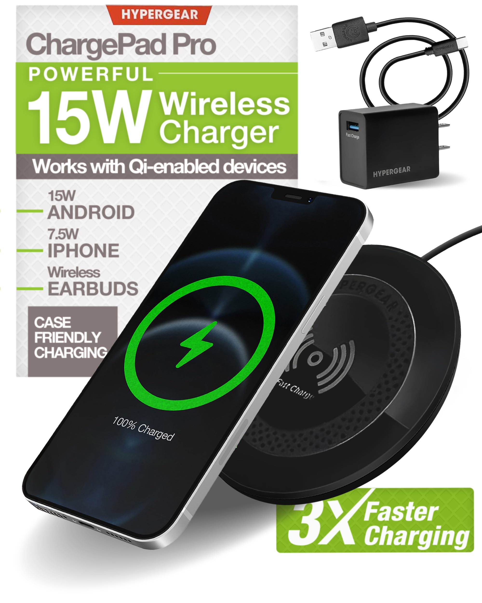 15W Chargepad Pro Wireless Qi Harging Pad + 20W Usb-C Pd Wall Charger