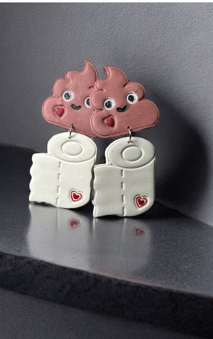 Happy Poop Earrings 