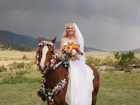 Bride on horse