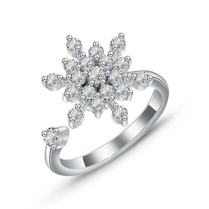 Thumbnail: Anti Stress Spinner Rings - Snowflake