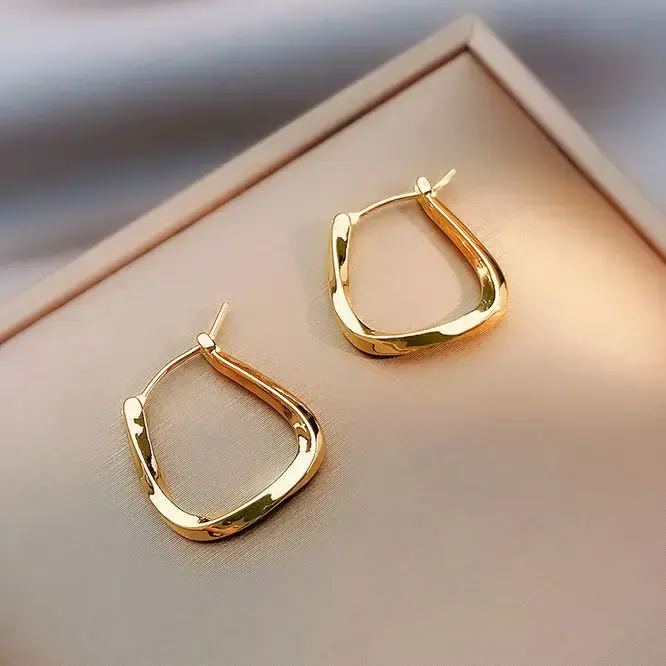 Thumbnail: Square Twist Hoops