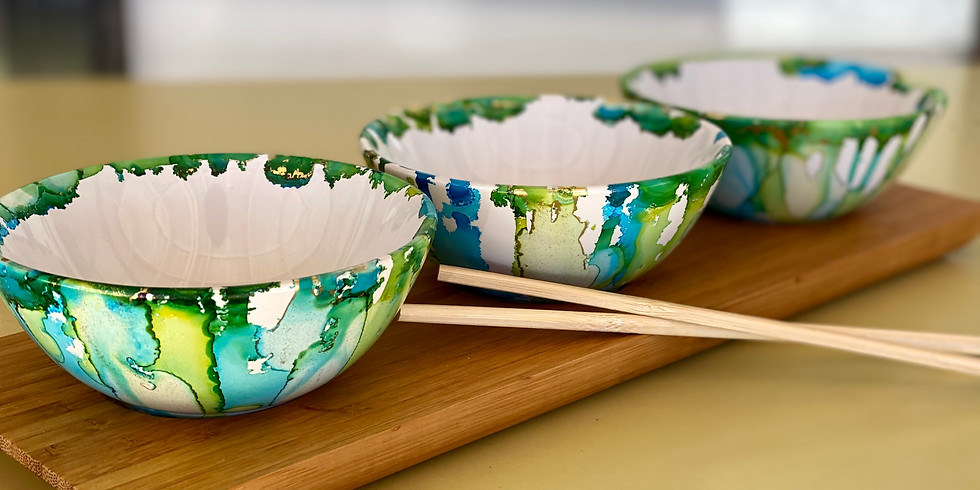 Coffee Club Southgate - Learn to make a alcohol ink decorated condiment bowl tray!