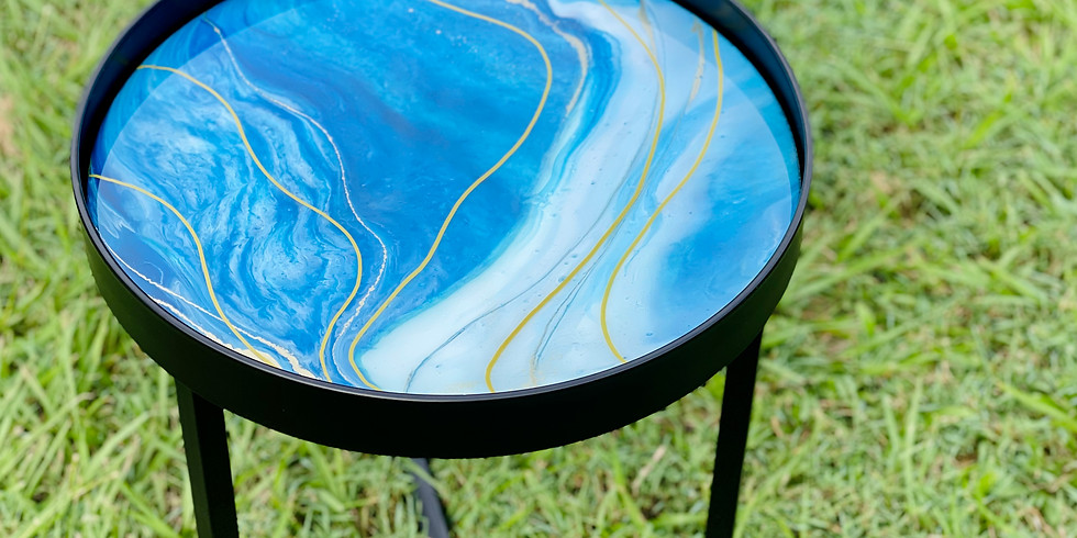 Goodna Studio - Masterclass - Learn to make a resin (and paint pen decorated) side table!