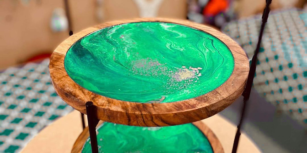 Coffee Club Browns Plains - Learn to make a resin two tier stand!