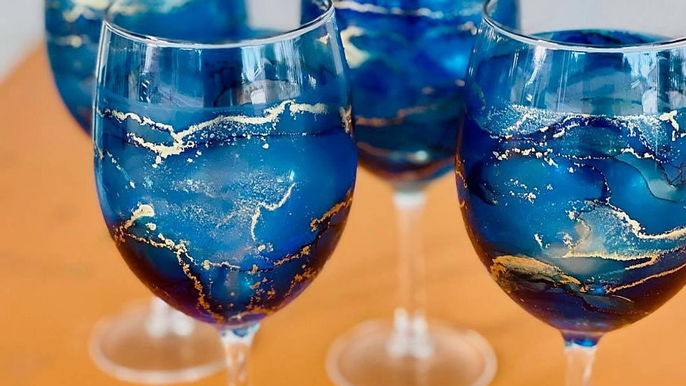 Springfield Orion - Learn to make Alcohol Ink wine glasses!