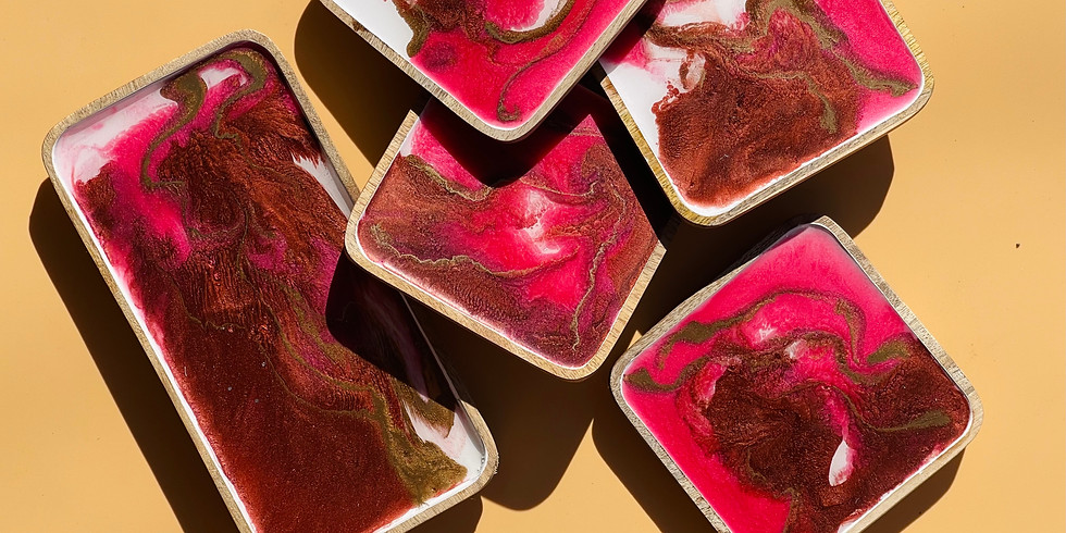 Coffee Club Browns Plains - Learn to make a resin ‘dining set’ (four coasters & salt+pepper tray)
