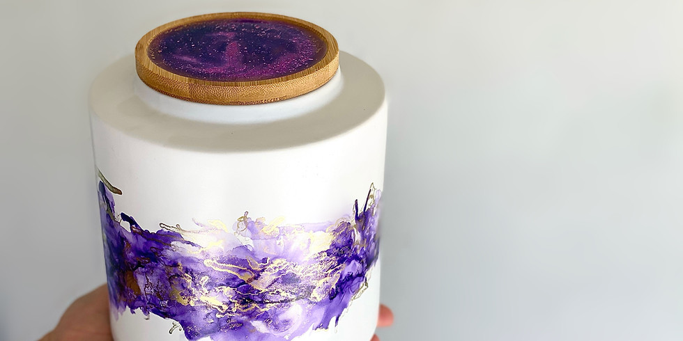 Coffee Club Browns Plains - Learn to make a resin + alcohol ink jar!