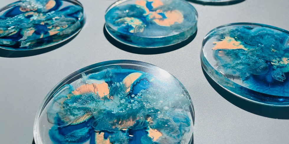 Goodna Studio - Learn to make resin and ink coasters!