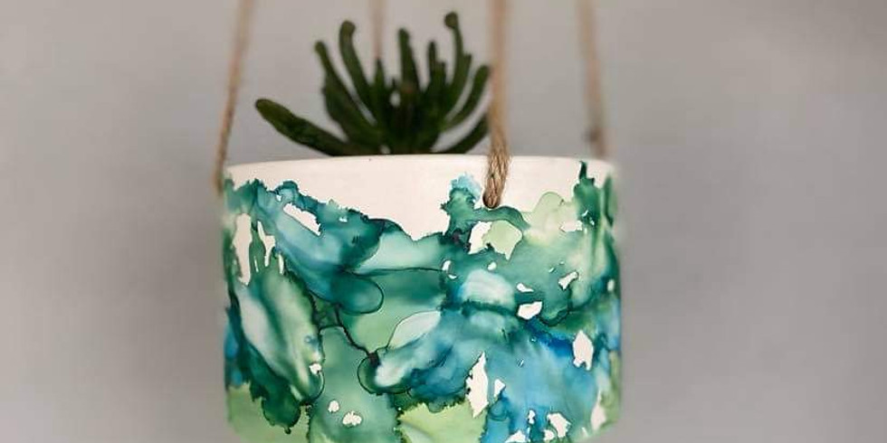 Coffee Club Hyperdome - Learn to make 2x Ink art hanging pots!