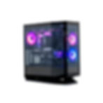 RGB-lit gaming PC with visible components