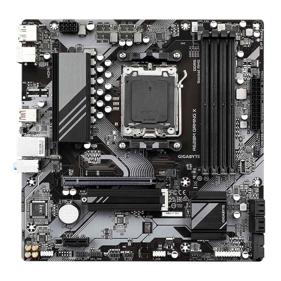 Thumbnail: Computer motherboard, top view