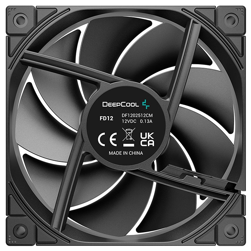 Thumbnail: DeepCool FD12 fan, black, high airflow