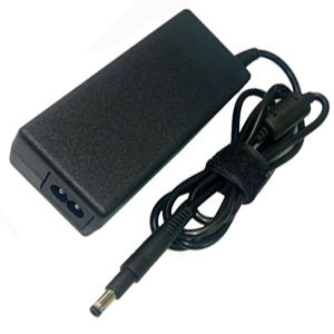 Black HP laptop power adapter