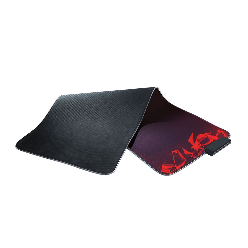 Thumbnail: Large black and red gaming mousepad