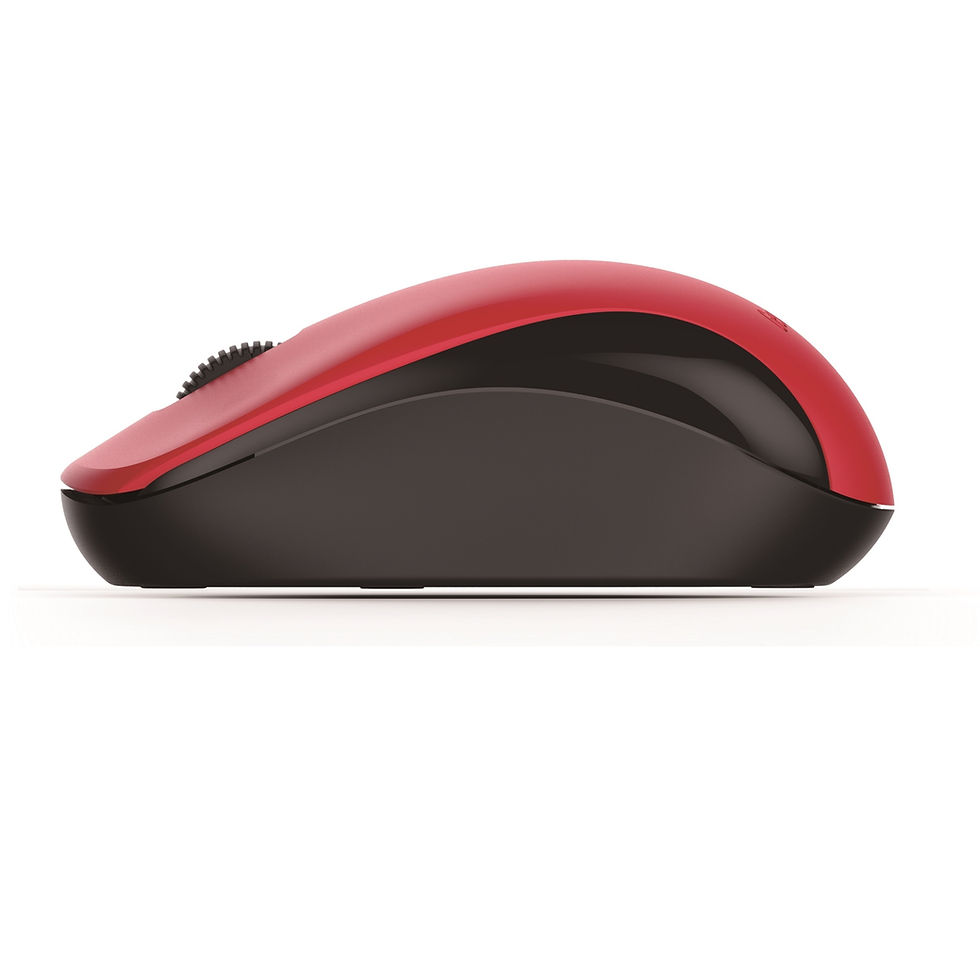 Thumbnail: Red and black wireless computer mouse