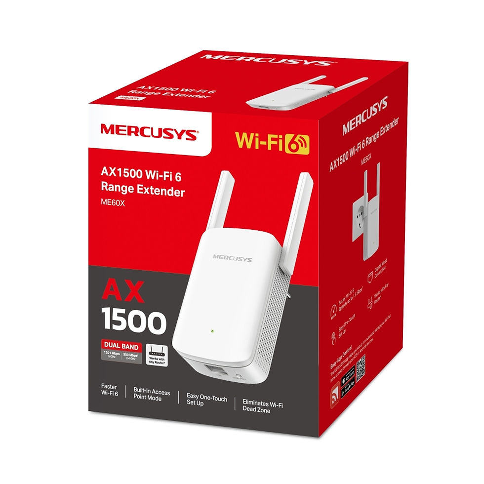 Thumbnail: Mercusys ME60X AX1500 Wi-Fi Range Extender