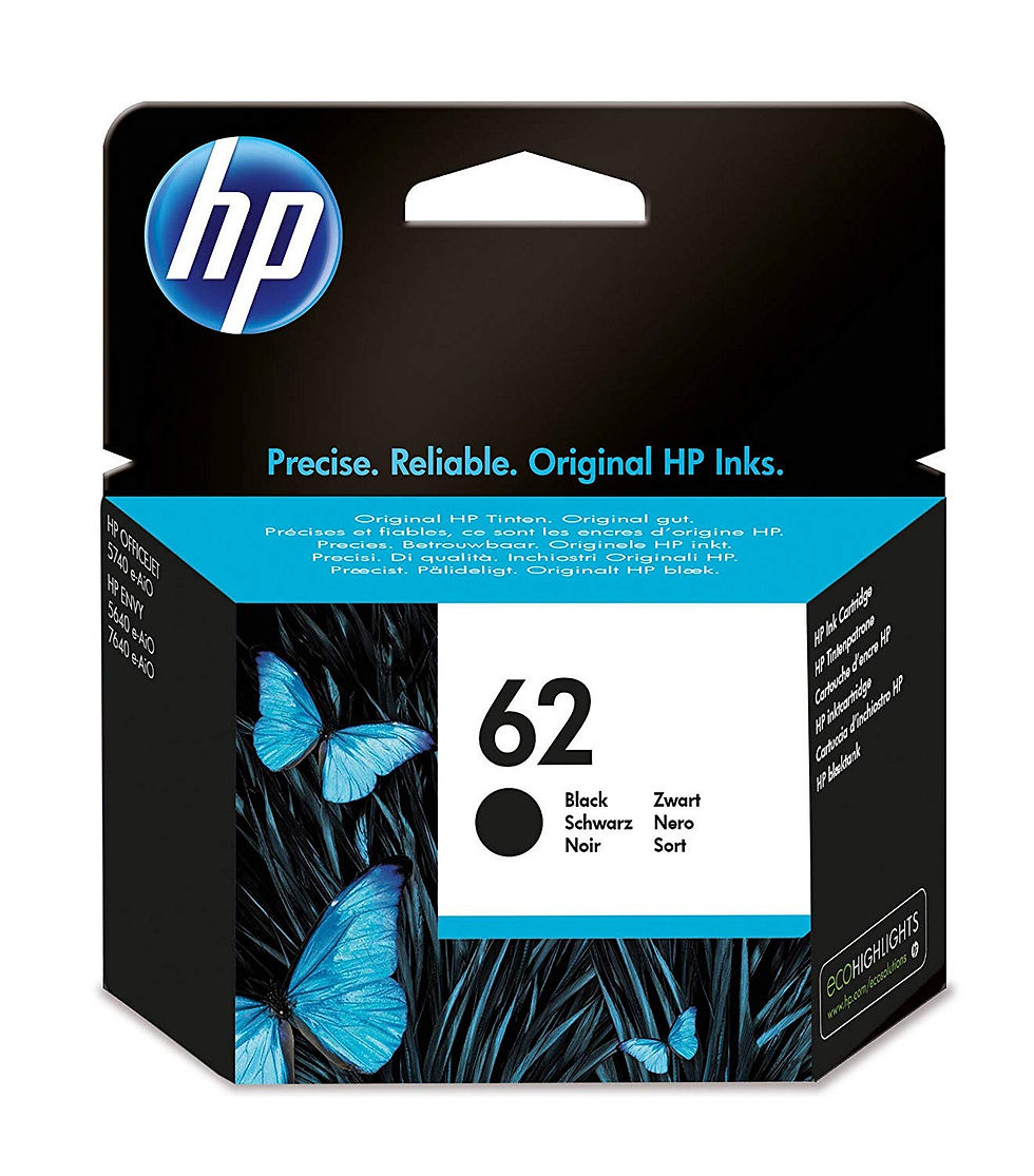 Thumbnail: HP 62 Black Ink Cartridge: Precise, Reliable, Original HP Inks