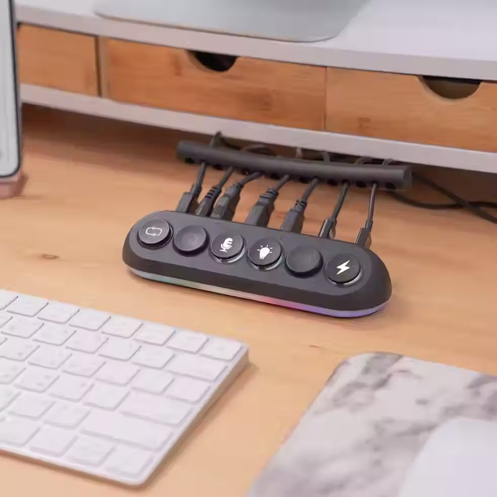 Thumbnail: Black Kolink 4-Pin PWM fan controller on desk