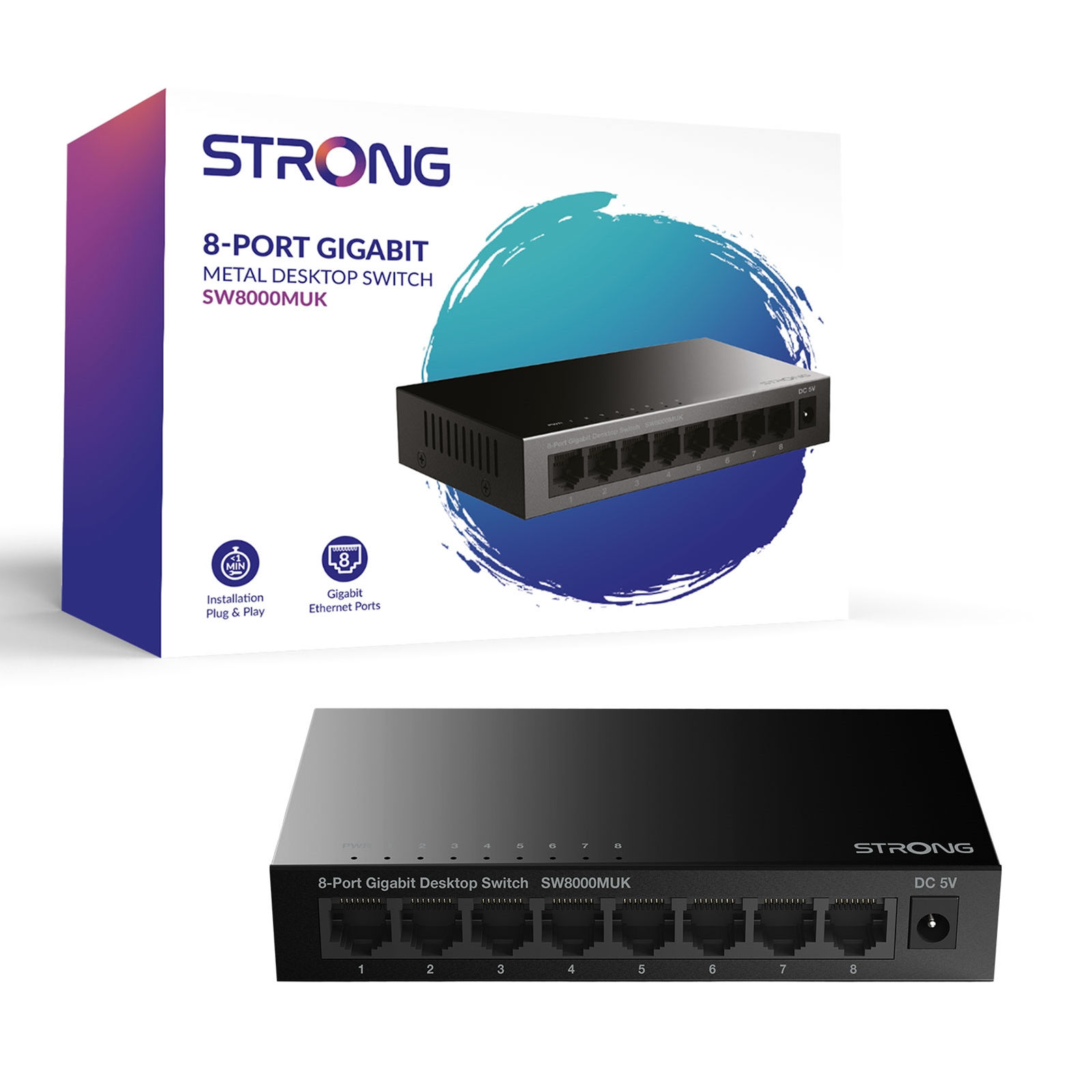STRONG 8-Port Gigabit Ethernet Desktop Switch