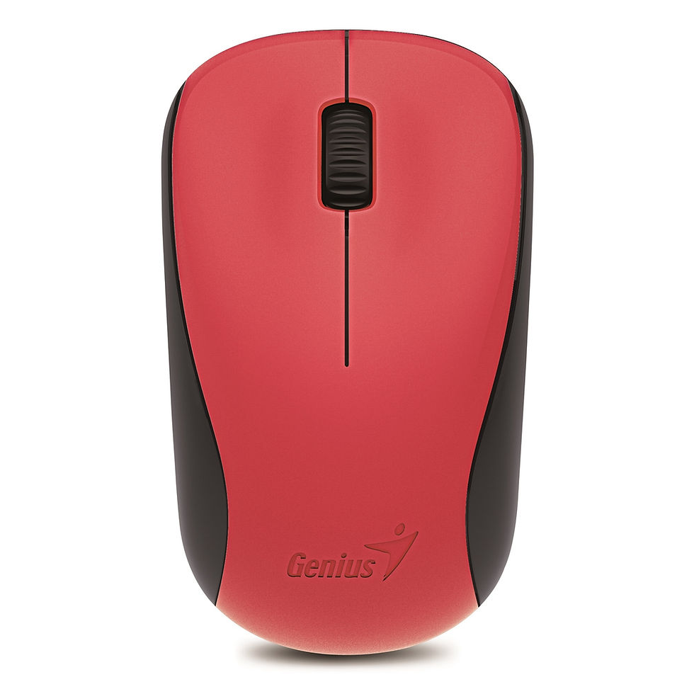 Thumbnail: Red and black Genius wireless mouse