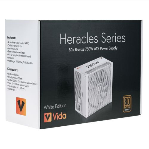 Thumbnail: Heracles Series 80+ Bronze 750W ATX Power Supply, White Edition