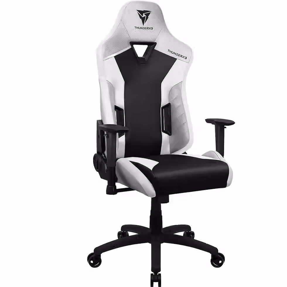 Thumbnail: ThunderX3 CORE Fabric Gaming Chair in grey and white