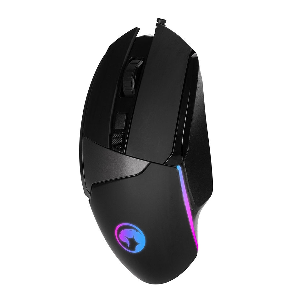 Thumbnail: Black gaming mouse with RGB lighting