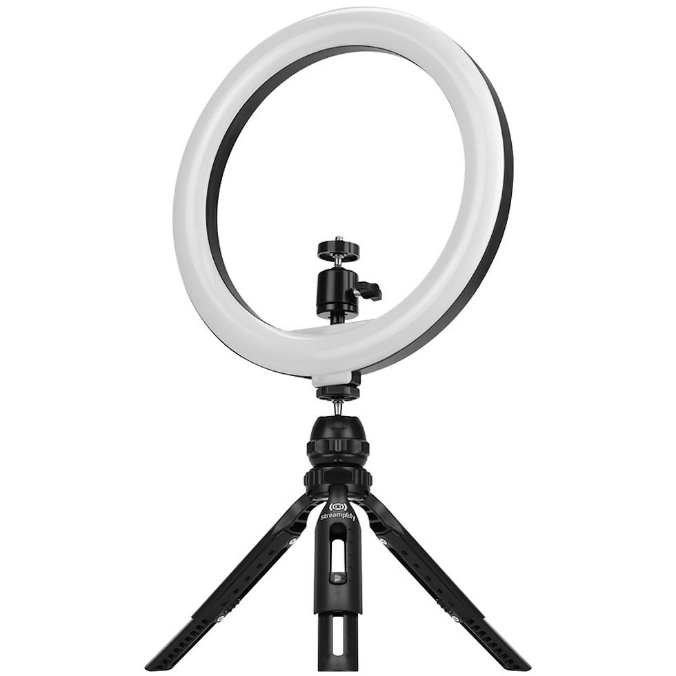 Thumbnail: White LED ring light on tripod