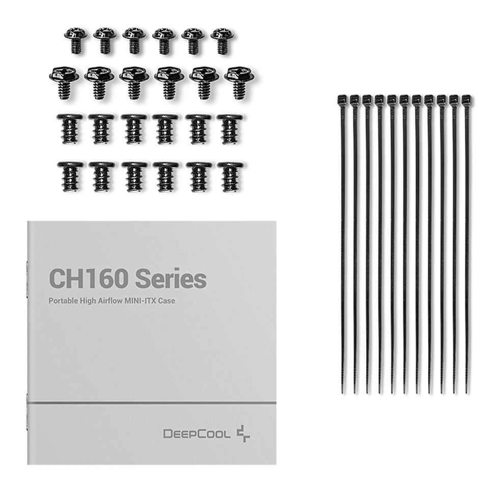 Thumbnail: CH160 Series screws, zip ties, and manual