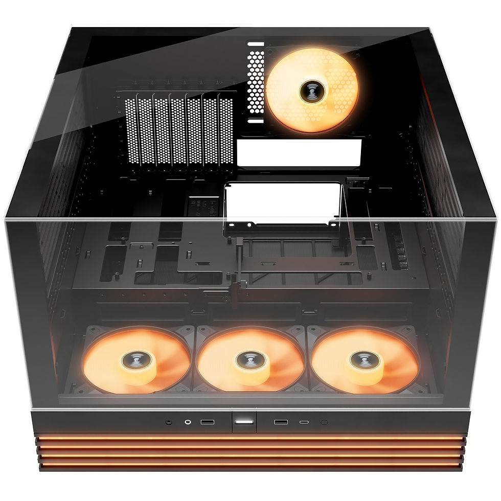 Thumbnail: Sleek PC case with orange lighting