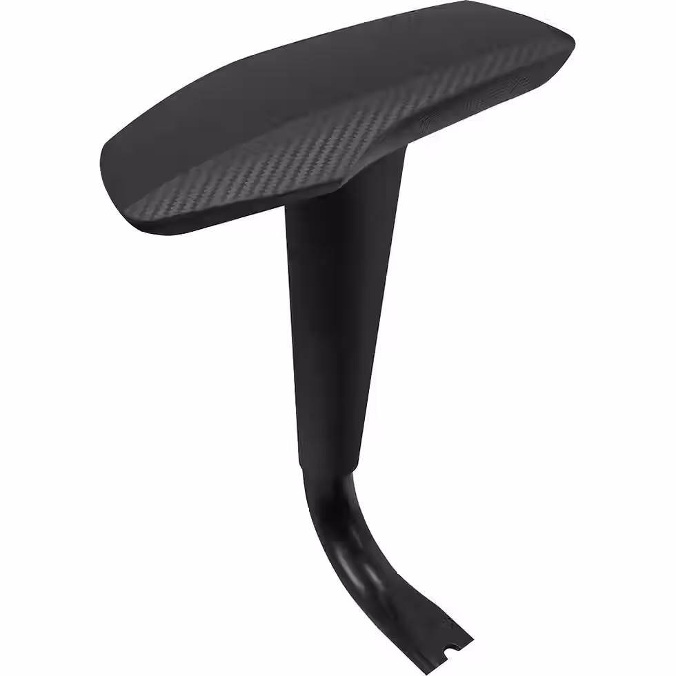 Thumbnail: Black chair armrest, ergonomic design