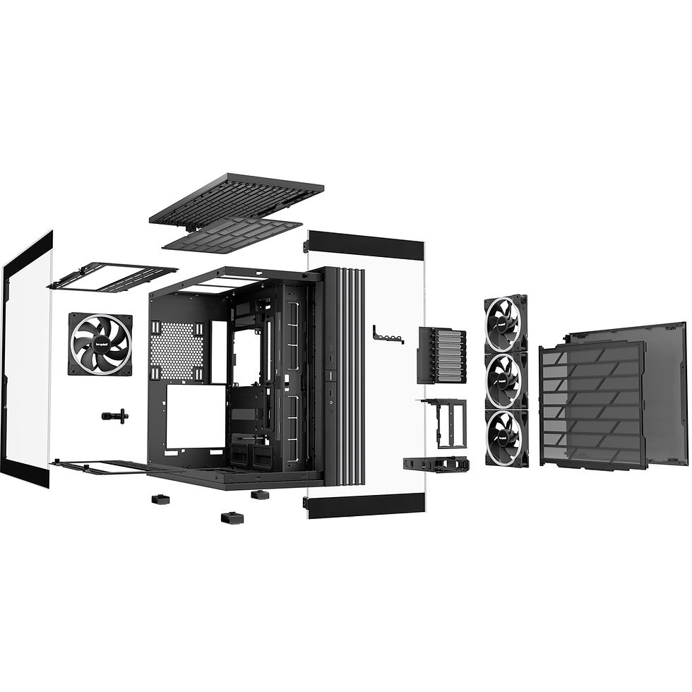 Thumbnail: Exploded view of PC case components