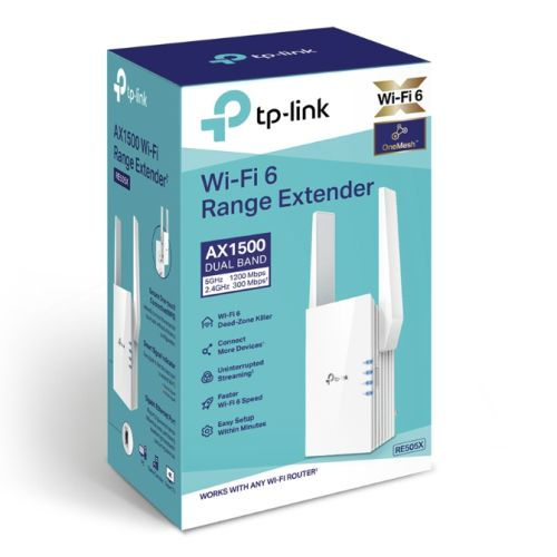 Thumbnail: TP-LINK AX1500 (300+1200) Dual Band Wall-Plug Wi-Fi 6 Range Extender, 1 x GB LAN