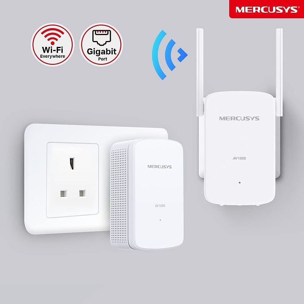 Thumbnail: MERCUSYS AV1000 MP510 KIT Gigabit Powerline Adapter Starter Kit, WiFi Extender