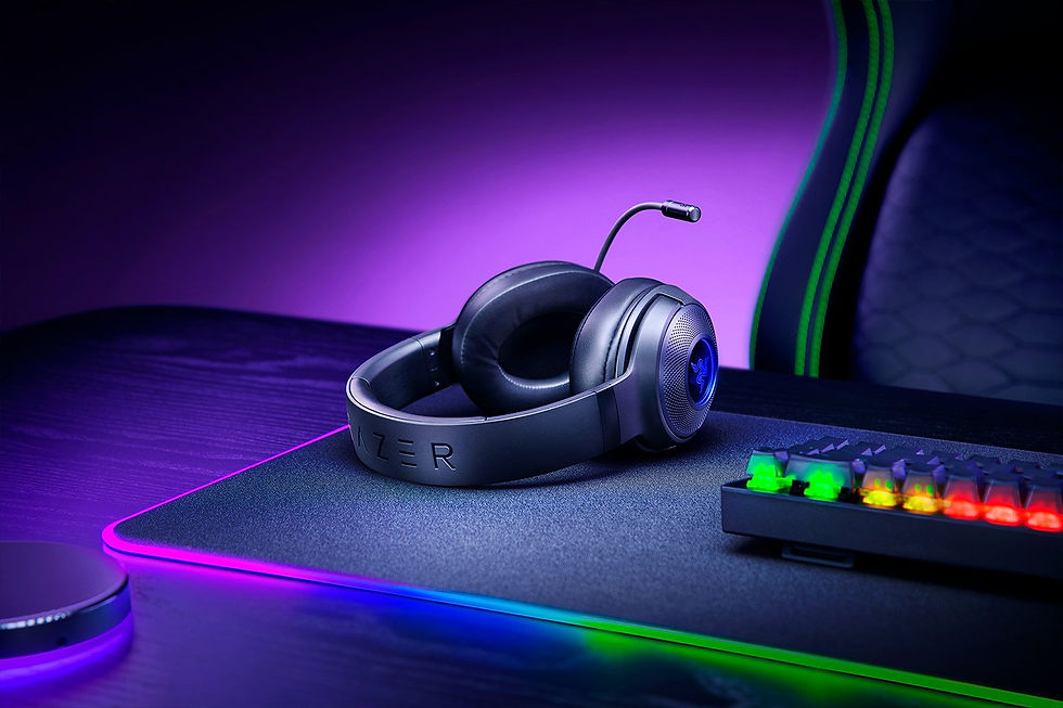 Thumbnail: Gaming headset on RGB mousepad