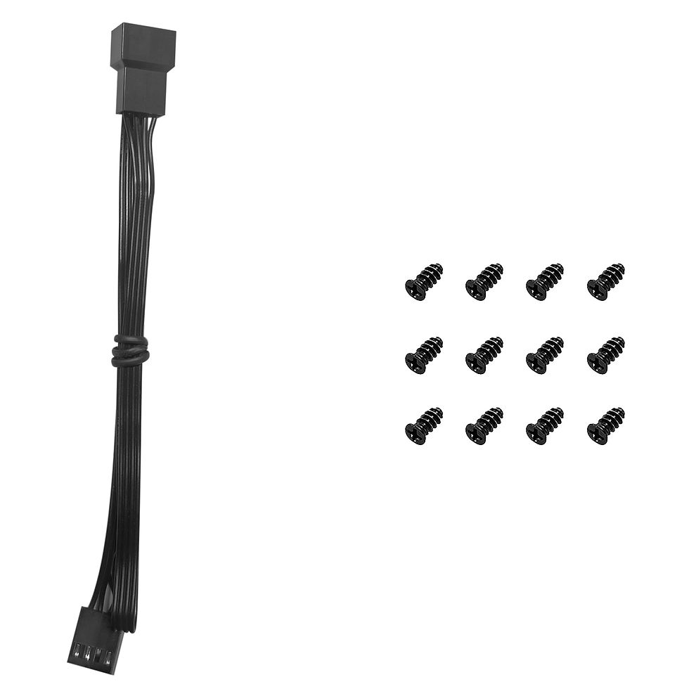 Thumbnail: Black fan cable and screws