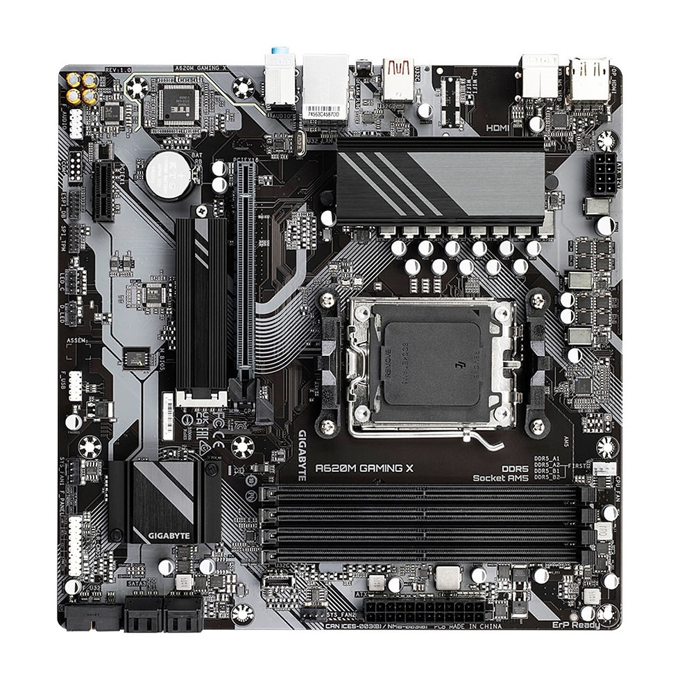 Thumbnail: Grey and black computer motherboard