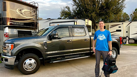 Steve Puvalowski with work vehicle