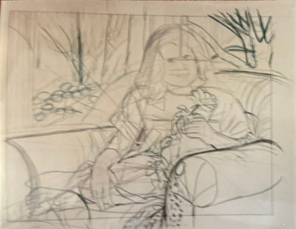 initial sketch of Amanda