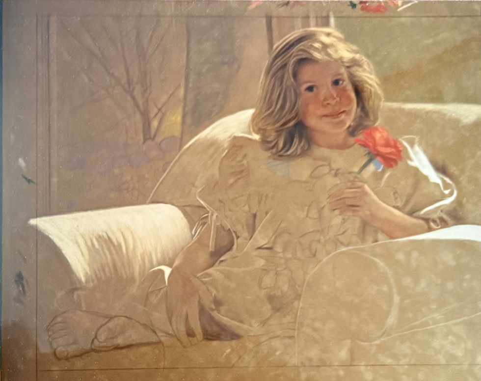 start of Amanda's pastel painting
