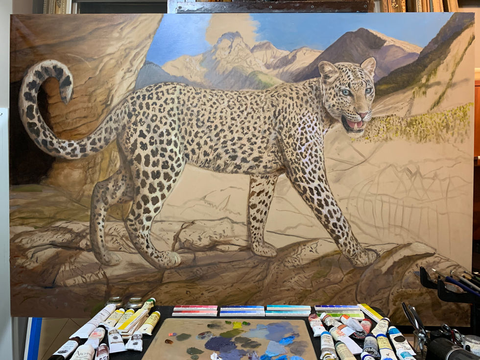 Starting to paint the the background