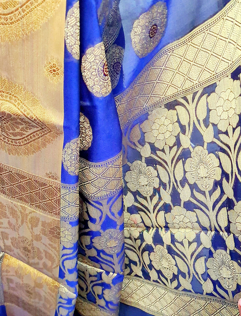 Thumbnail: Dual tone Organza Sarees