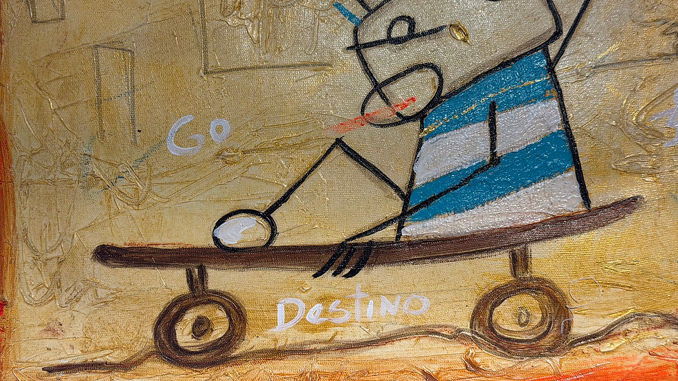 Thumbnail: "Patinando” - Naif Art - Y. González