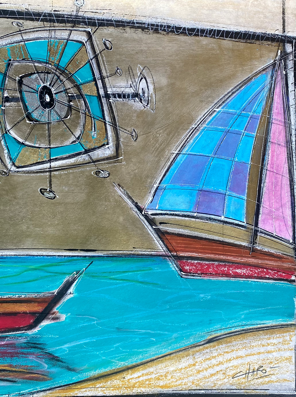 Thumbnail: “Anclado en clasa” - Original painting - Gastón Charó 