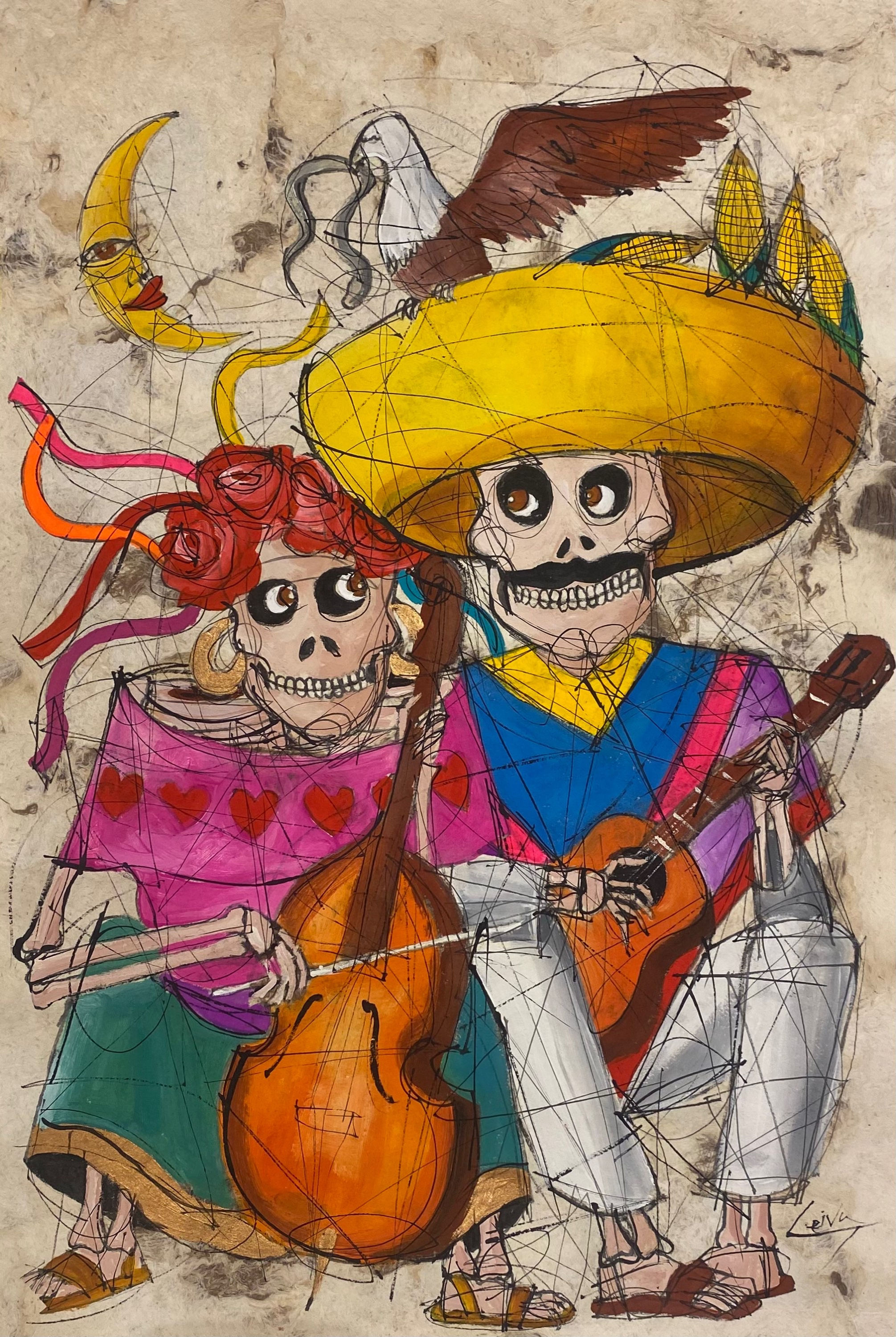 “Aqui tienes” - “Life after death" - amate paper- O. Leivaao