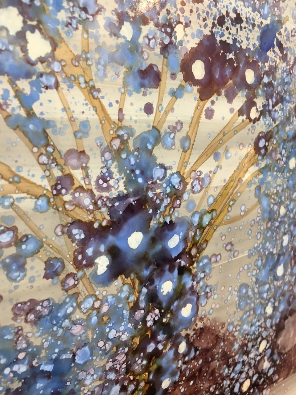 Thumbnail: "Blue" - M.Pat /Original Painting on paper