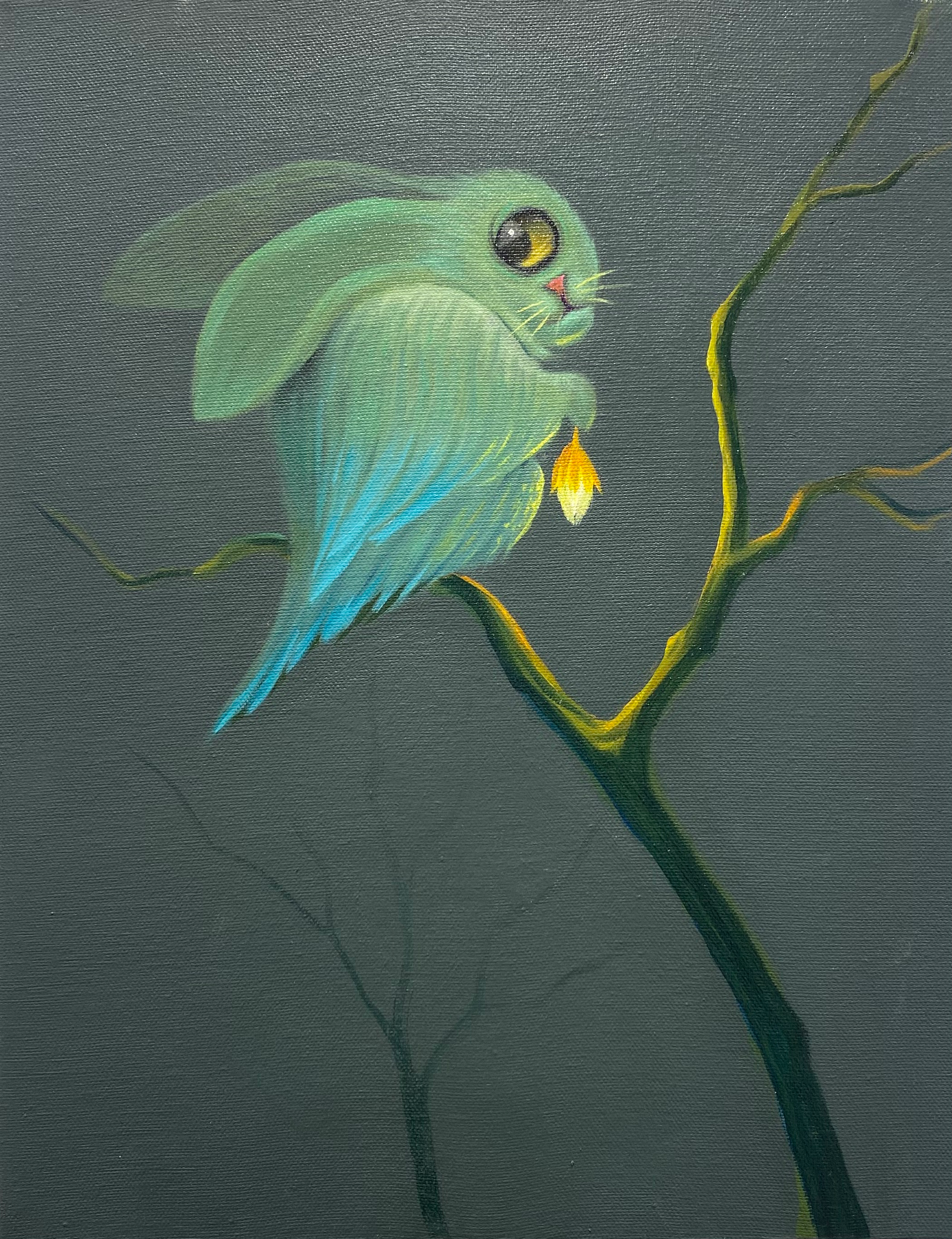 “Ave del ojo” - Oil on canvas - C. Rubio/ Original paintinga