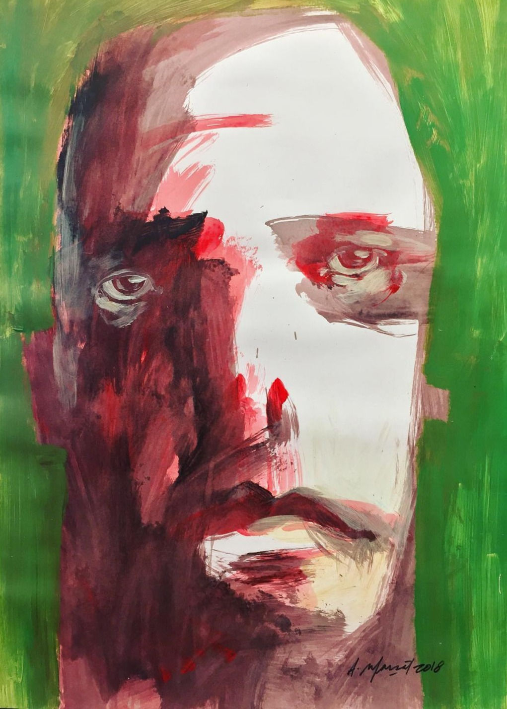 "Uncertainty of Existence" - A. Massot - Portrait / Expressionism