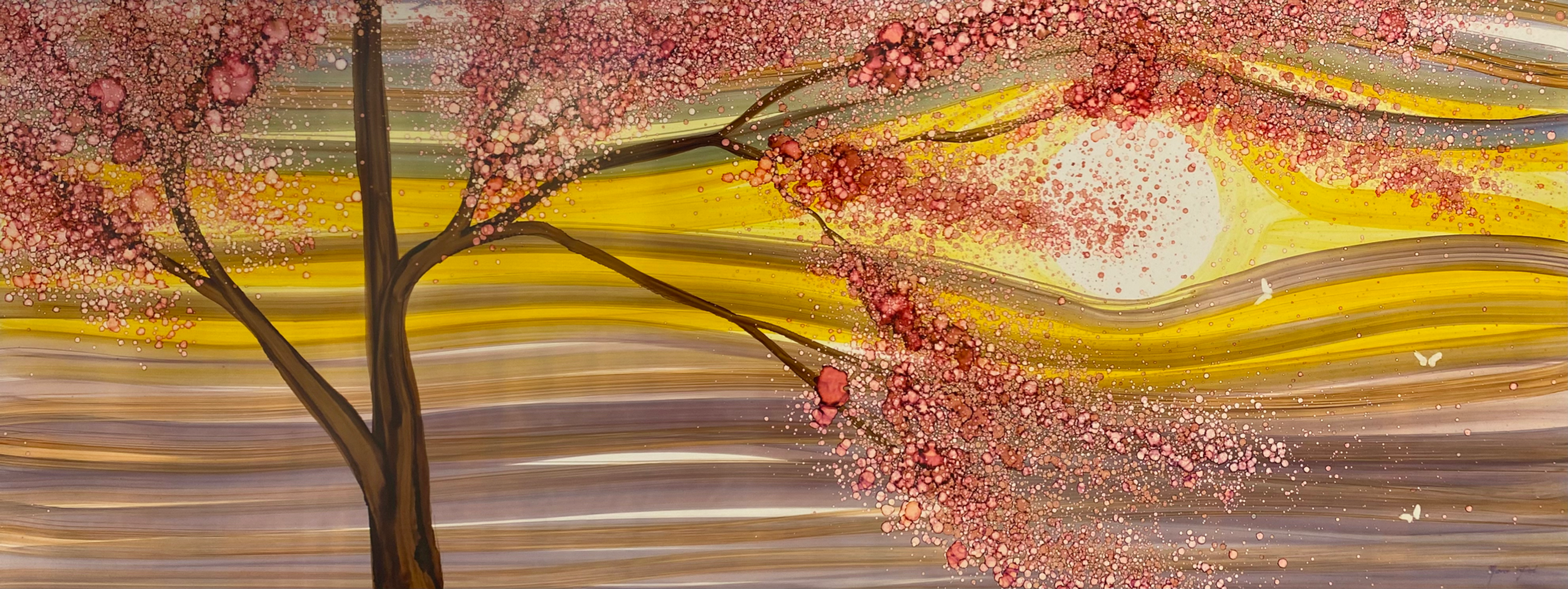 “Cherry blossom Sun”- Acrilyc on pvc- M. Pat