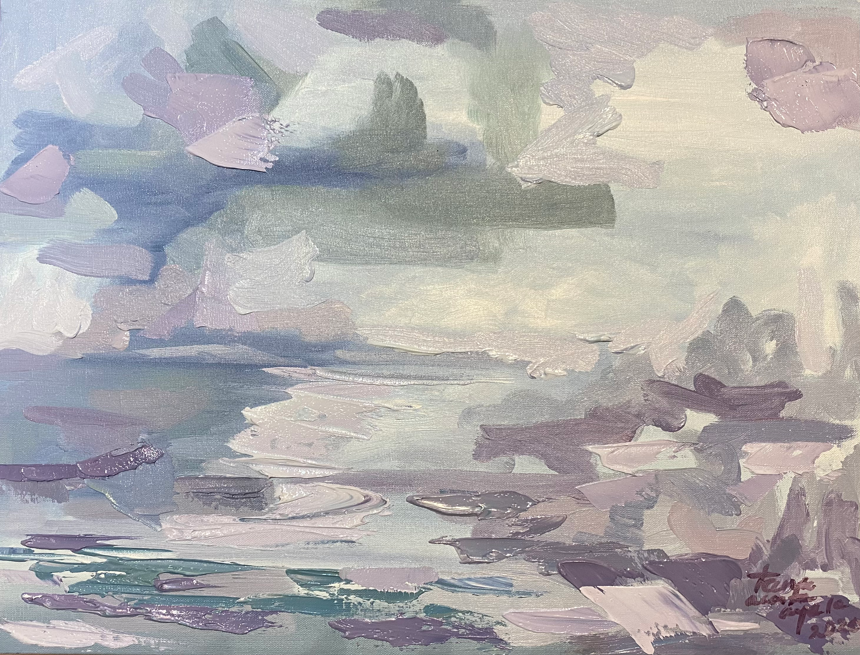 "Espacios" -Abstract oil on canvas - T. Acosta